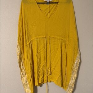 Yellow V-Neck Women's Top